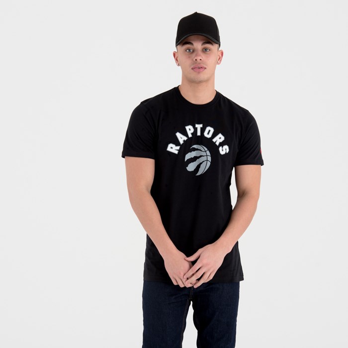 Toronto Raptors Team Logo Miesten T-paita Mustat - New Era Vaatteet Tukkukauppa FI-968342